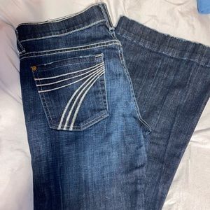seven for all mankind dojo jeans - 28 W - 32 L - low rise